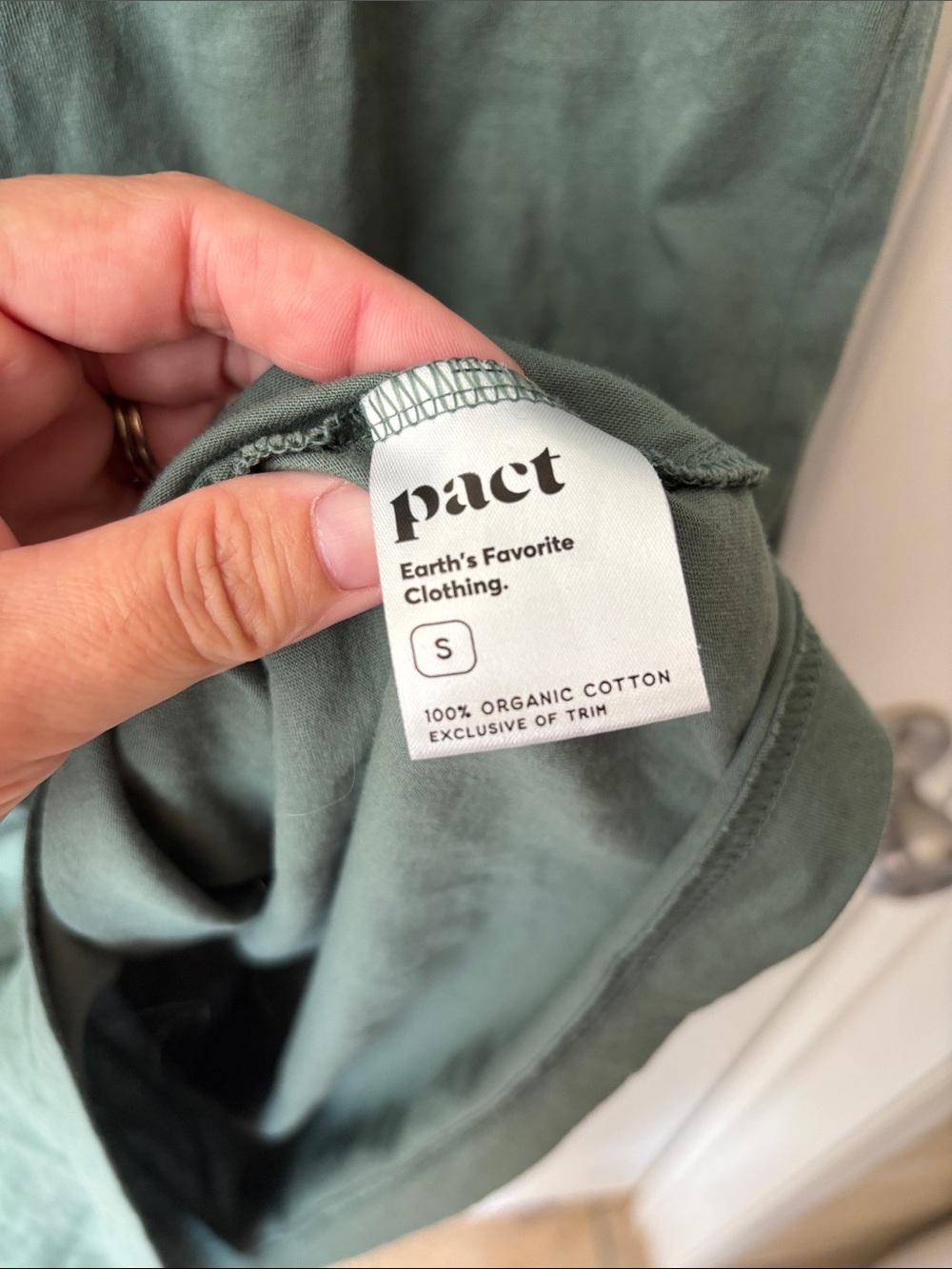 Pact Olive Pocket Tee Dress - Picture 3 of 4